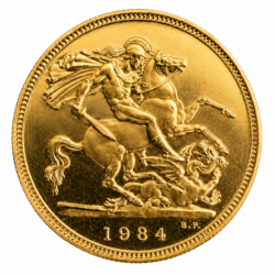 1984 Proof Half Sovereign Gold Coin