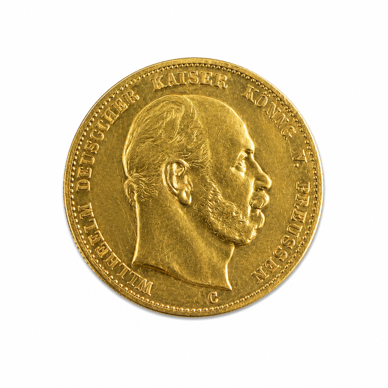 Best Value German 10 Mark Gold Coin 1872-1880 – Wilhelm (C) - Image 2
