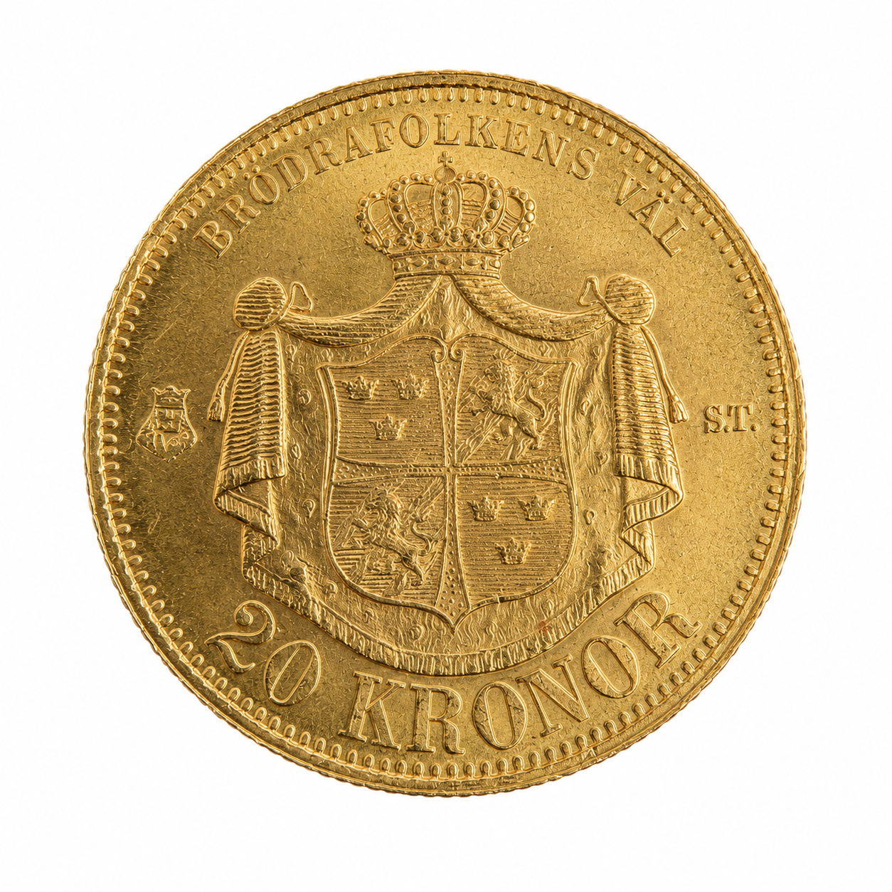 Best Value Swedish 20 Kronor Oscar II Gold Coin - Image 2