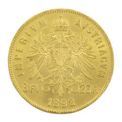 Best Value 1892 8 Florin 20 Franc Restrike Gold Coin