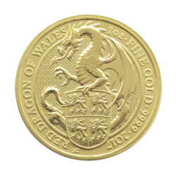2017 1oz Red Dragon Of Wales Queen&#8217;s Beast Gold Coin