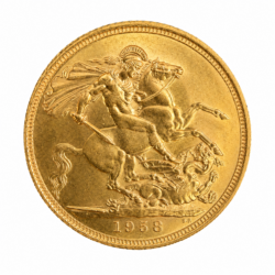 1958 Full Sovereign Gold Coin