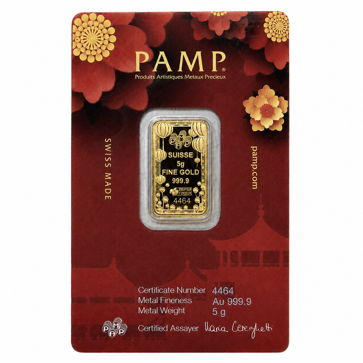 PAMP 2023 5g Good Luck Gold Bar - Image 2