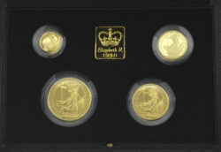 1990 1.85 OZ Gold Britannia 4 Coin Proof Set