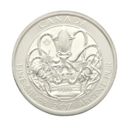 2020 2oz Canadian Kraken Silver Coin