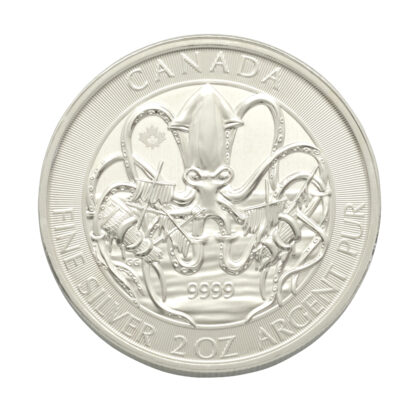 2020 2oz Canadian Kraken Silver Coin