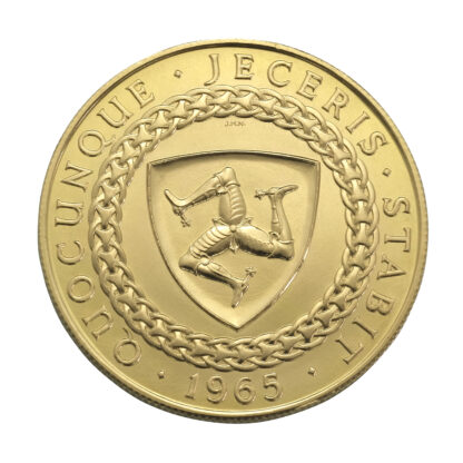 1965 Isle of Man £5 Gold Coin 22ct Bicentenary of the Revestment Act - Image 4