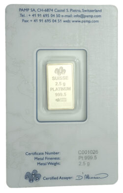 PAMP 2.5g Platinum Bar