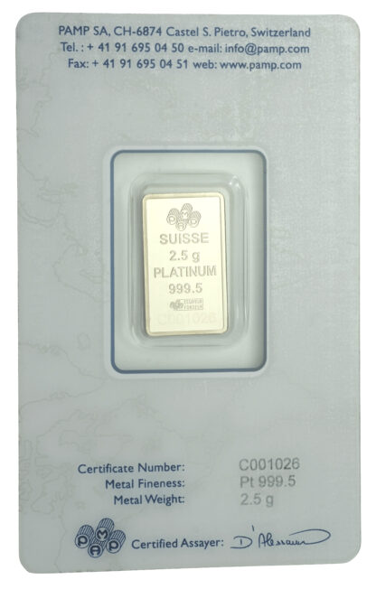 PAMP 2.5g Platinum Bar - Image 2
