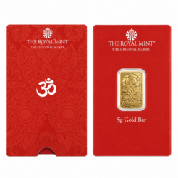 5g Royal Mint Gold Bar Lakshmi Design