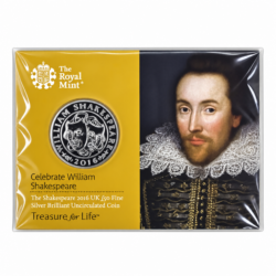 2016 William Shakespeare £50 Silver Coin