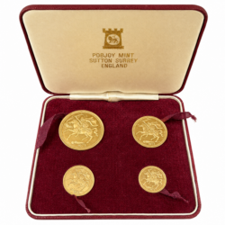 1973 Isle Of Man Proof Gold Sovereign 4-Coin Set