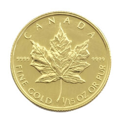 Canadian 1/15oz Maple Leaf Gold Coin