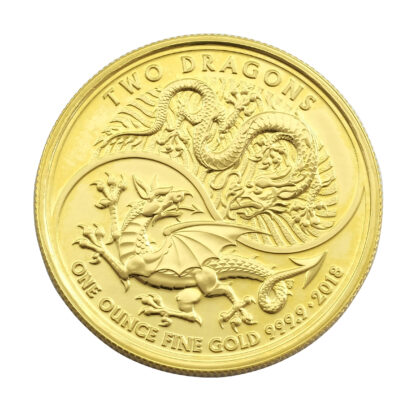 2018 1oz Two Dragons Gold Coin