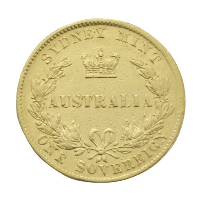 1868 Australian Gold Full Sovereign Coin