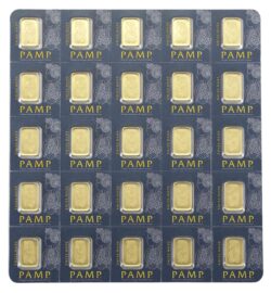 Best Value Pamp Portfolio Card 25&#215;1 Gram Gold Bars
