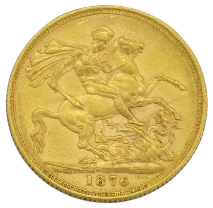 Young Head Victoria Gold Sovereign Coin Reverse