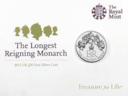 2015 The Longest Reigning Monarch £20 Silver Coin