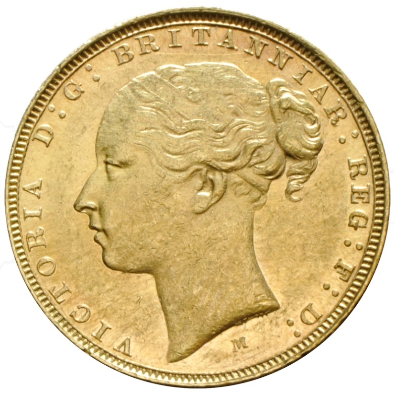 1881 Full Sovereign Victoria Young Head Gold Coin (Melbourne Mint) - Image 2