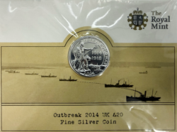 2014 Outbreak £20 Silver Coin