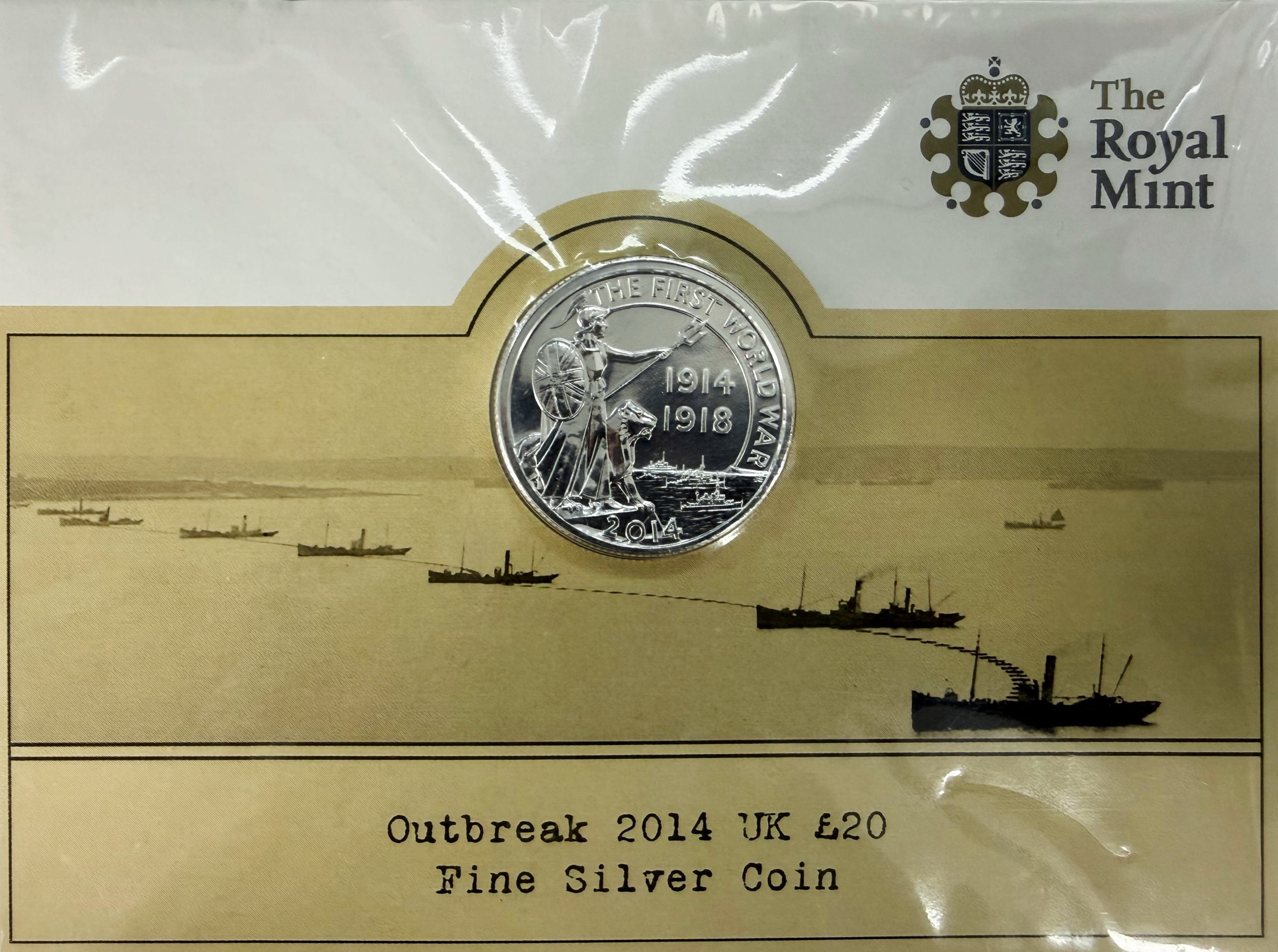 2014 Outbreak £20 Silver Coin