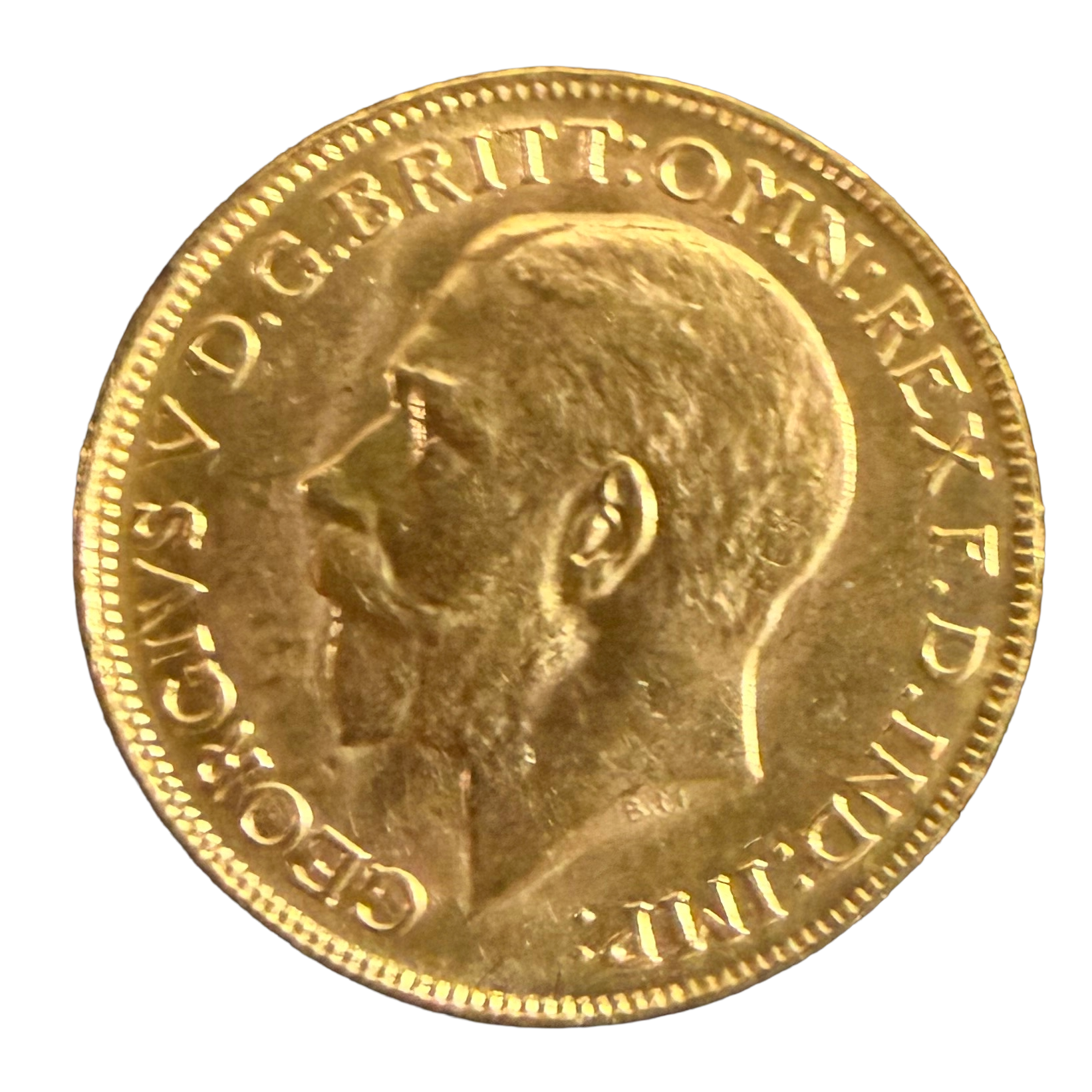 1918 Full Sovereign Gold Coin Bombay Mint - Image 4