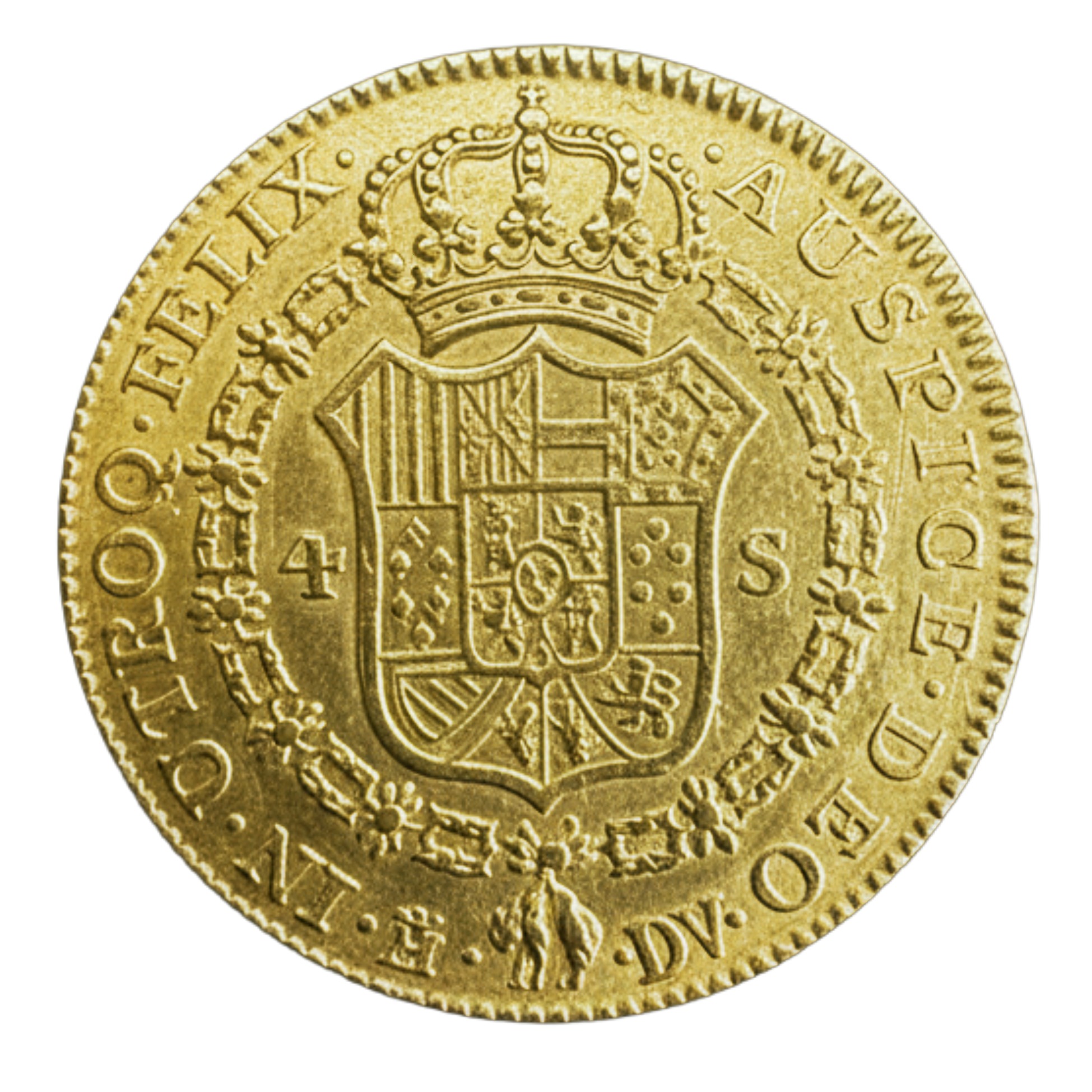 1787 Spanish 4 Escudos Gold Coin - Image 2