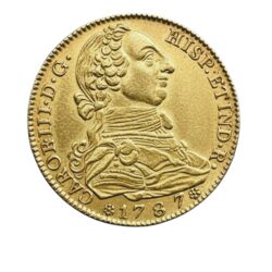1787 Spanish 4 Escudos Gold Coin