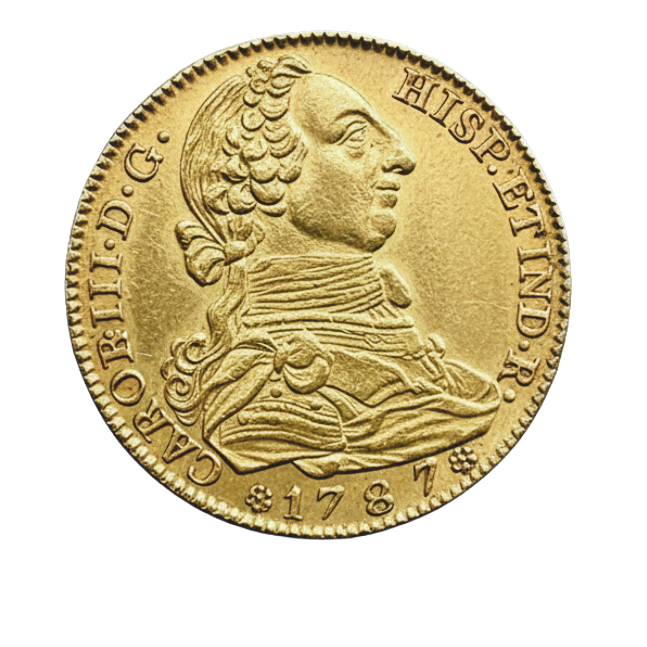 1787 Spanish 4 Escudos Gold Coin