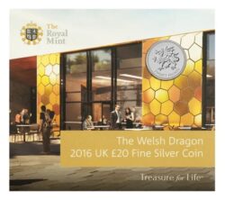 2016 The Welsh Dragon £20 Silver Coin