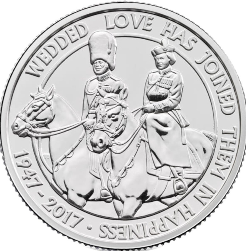2017 The Platinum Wedding Anniversary £20 Silver Coin - Image 2