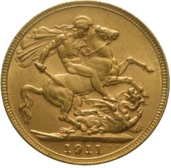 1911 Full Sovereign George V Gold Coin (Melbourne Mint)