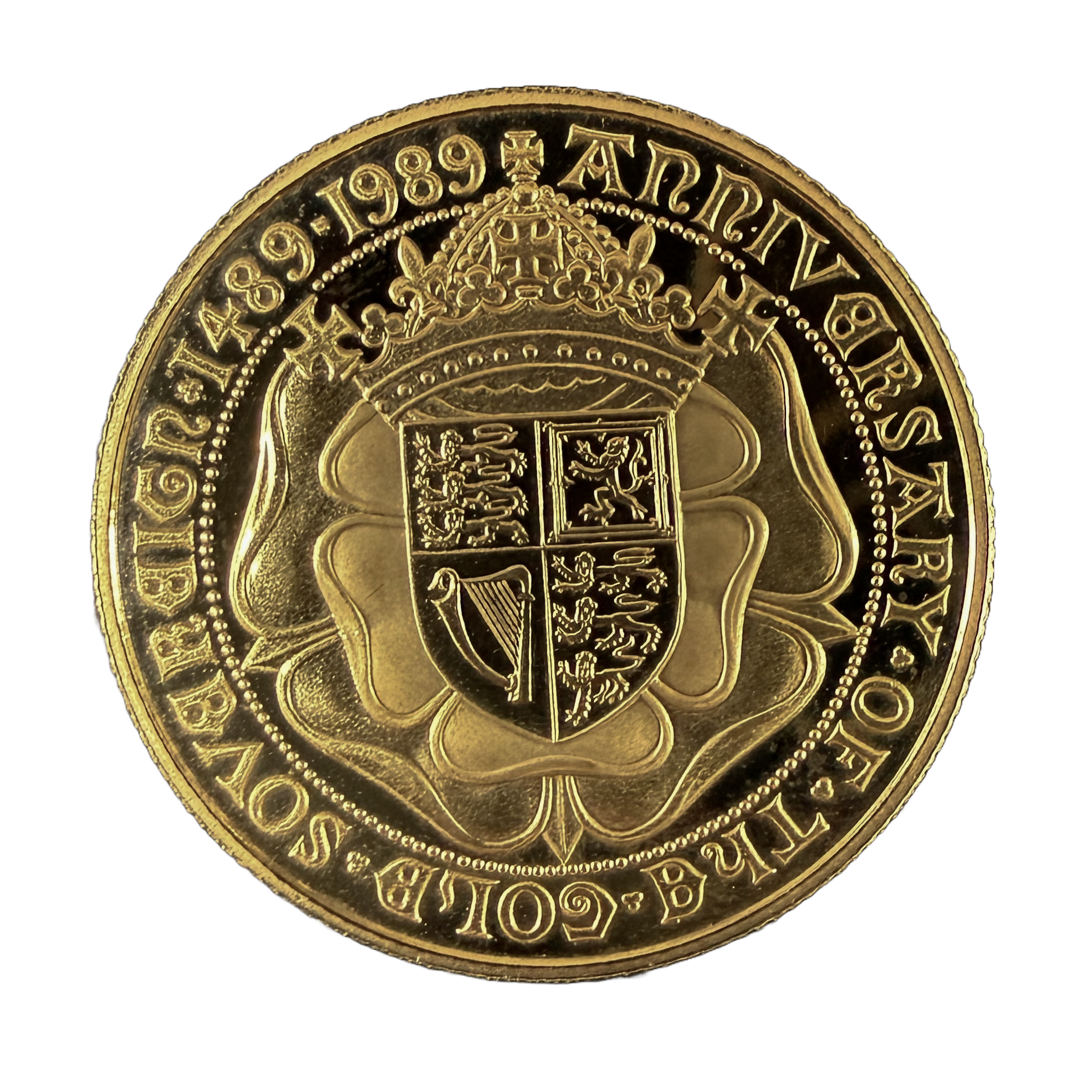 1989 Proof Double Sovereign 500th Anniversary Gold Coin