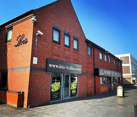 The Lois Bullion storefront in Birmingham’s historic Jewellery Quarter.